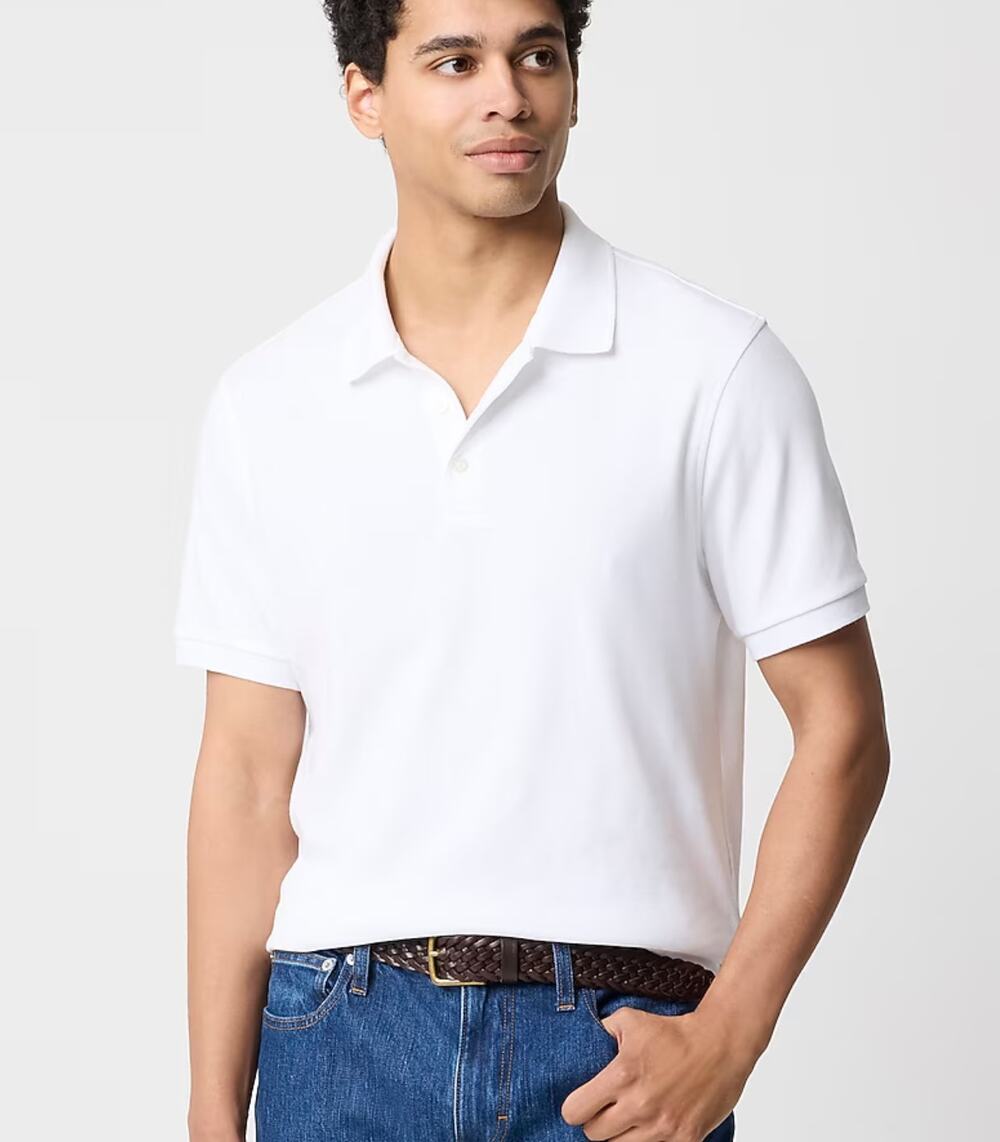 J Crew Mens Soft Touch Polo Shirt S White NWT CF933 J.Crew Golf